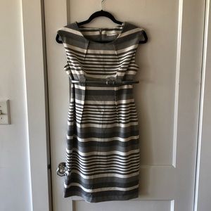 NWOT Grey Striped Calvin Klein Dress